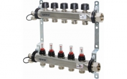 Uponor Vario S 2 Körös áramlásmérős osztó-gyűjtő rozsdamentes acél Uponor Vario S 2 Körös áramlásmérős osztó-gyűjtő rozsdamentes acél